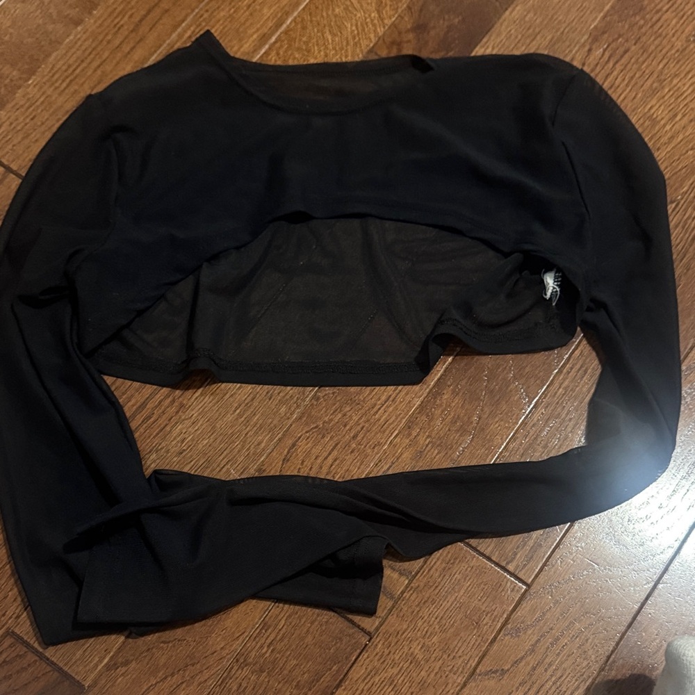 Black Long Sleeve mesh top